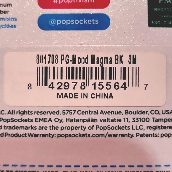 New! Popsocket Popgrip "Wood Magma" Cell Phone Holder! - Picture 3 of 3